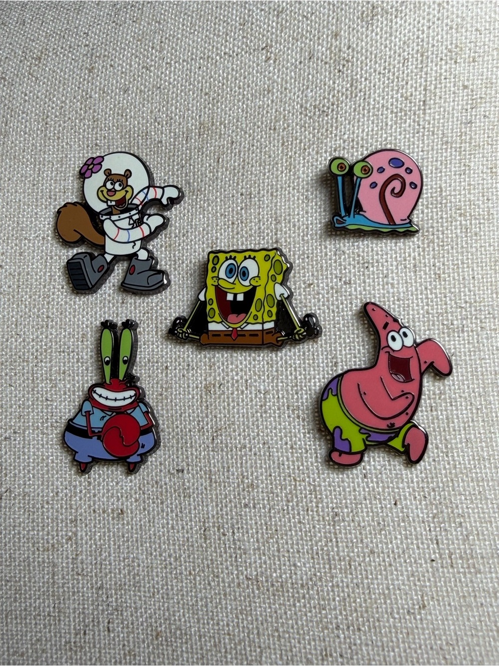 SpongeBob SquarePants Universal Studios Pin Collection 5 Character Set